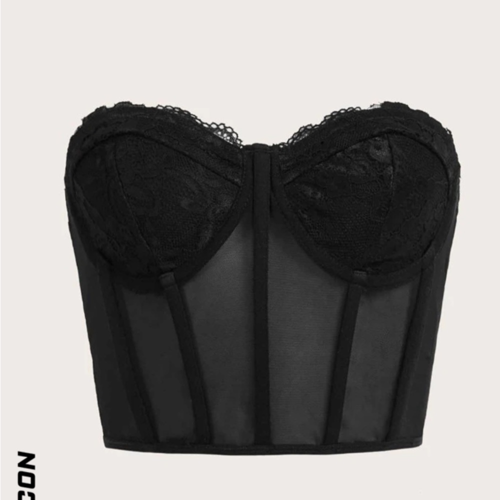 Shein strapless corset